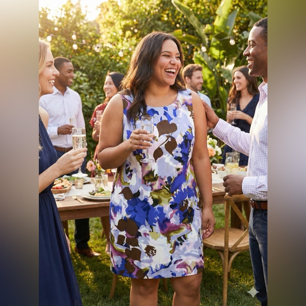 Vibrant Floral Midi Dress